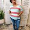 Iris & Rainbow Boutique #J906 Watermelon Stripes Top