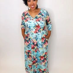 Iris & Rainbow Boutique #K325 Wrap It Up Floral Maxi Dress
