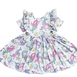 Iris & Rainbow Boutique New Arrivals #248 Sea Friends Ruffle Dress