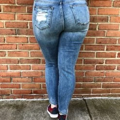 Iris & Rainbow Boutique New Arrivals #J827 Andrea’s Distressed Judy Blue Boyfriend Jeans