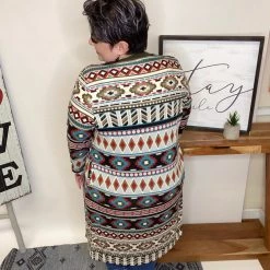 Iris & Rainbow Boutique #L530 Shapes Of You Aztec Cardigan New Arrivals