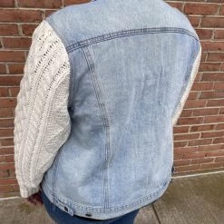 Iris & Rainbow Boutique #H134 Denim Sweater POL Jacket New Arrivals