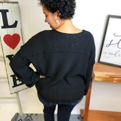 Iris & Rainbow Boutique #L621 To Be Loved Sweater (Black)