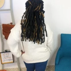 Iris & Rainbow Boutique #K893 Bend In The Road Sweater (Ivory) New Arrivals