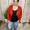 Iris & Rainbow Boutique #M846 Rust Snap Cardigan New Arrivals