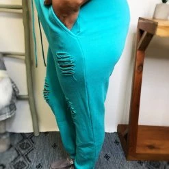 Iris & Rainbow Boutique #L525 A Savage Beginning Joggers (Seafoam) New Arrivals