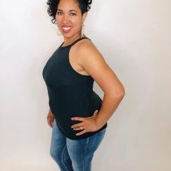 Iris & Rainbow Boutique #K195 Rocker Girl Tank (BLACK)