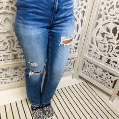 Iris & Rainbow Boutique #M458 Leona Distressed Vervet Jeans New Arrivals