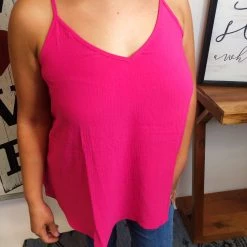 Iris & Rainbow Boutique New Arrivals #M234 A League Of Their Own Top (Fuchsia)