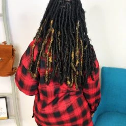 Iris & Rainbow Boutique #K863 Time For Plaid Button Down Top (RED/BLACK) New Arrivals