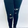 Iris & Rainbow Boutique #K514 Pretty And Wild On Leopard Patch Black Judy Blue Skinny Jeans