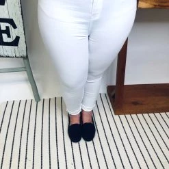 Iris & Rainbow Boutique #M316 Stealing Hearts Skinny Fit White Judy Blue Jeans New Arrivals