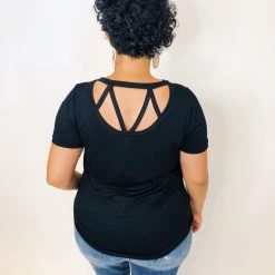 Iris & Rainbow Boutique New Arrivals #K363 Spice Up Your Life Black Top Reversible