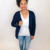 Iris & Rainbow Boutique #K202 Midnight Navy Snap Cardigan