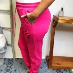 Iris & Rainbow Boutique #L524 A Savage Beginning Joggers (Hot Pink) New Arrivals