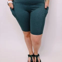 Iris & Rainbow Boutique #K286 Mono B Pocket Biker Shorts (Heather Grey) New Arrivals