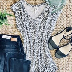 No Ship Drop Ship New Arrivals Iron Out The Details Asymmetrical Top In Leopard