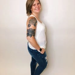 Iris & Rainbow Boutique #K400 Free Fall With Me Tank (Off-White)