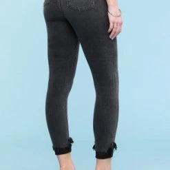 Iris & Rainbow Boutique New Arrivals #360 Jade's Black Destroyed Hem Judy Blue Jeans