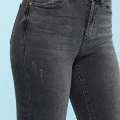 Iris & Rainbow Boutique New Arrivals #360 Jade's Black Destroyed Hem Judy Blue Jeans
