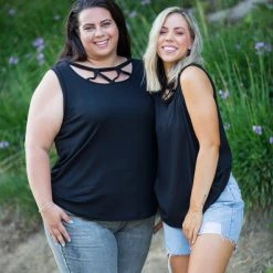 Boutique Simplified Criss Cross You Don't Stop - Black New Arrivals