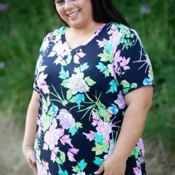 Boutique Simplified New Arrivals Digital Floral Short Sleeve Top 12 Boutique Simplified New Arrivals Digital Floral Short Sleeve Top