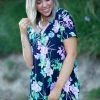 Boutique Simplified New Arrivals Digital Floral Short Sleeve Top