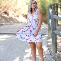 Boutique Simplified Burgundy Delight Swing Dress New Arrivals