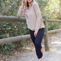 Boutique Simplified Side With Love Long Sleeve Top
