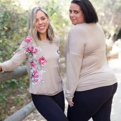 Boutique Simplified Side With Love Long Sleeve Top