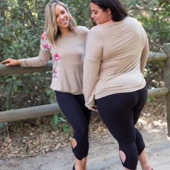 Boutique Simplified Side With Love Long Sleeve Top