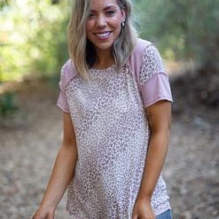 Boutique Simplified Caught In The Wild Short Sleeve Top New Arrivals