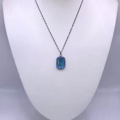 Iris & Rainbow Boutique New Arrivals #M136 Melania Clara - Necklace Rainbow Gunmetal