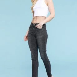 Iris & Rainbow Boutique #352 Hailey's Dark Grey Judy Blue Skinny Jeans New Arrivals