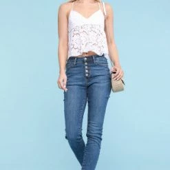 Iris & Rainbow Boutique New Arrivals #286 Button Fly Judy Blue Skinny Jeans (Medium Wash)
