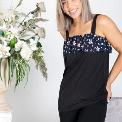 Boutique Simplified Cute As A Button Tank New Arrivals