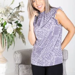Boutique Simplified Dainty Bandana Pleated Top New Arrivals