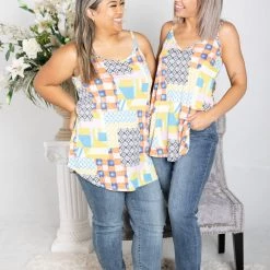 Boutique Simplified Perfectly Patched Reversible Tank New Arrivals