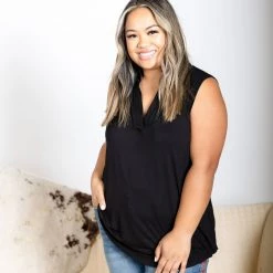 Boutique Simplified New Arrivals Blacked Out Sleeveless Gabby