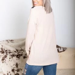 Boutique Simplified Latte & Lace Waffle Knit New Arrivals