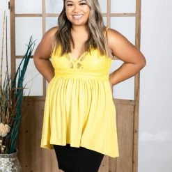 Boutique Simplified Complete Me Tunic - Yellow New Arrivals