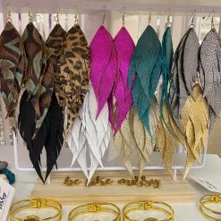 Iris & Rainbow Boutique New Arrivals #L898 Handmade Earrings Large (Champagne)