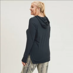 Iris & Rainbow Boutique New Arrivals #K291 Light Clouds Hoodie (Black)