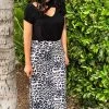 Boutique Simplified Snow Leopard Maxi Skirt New Arrivals