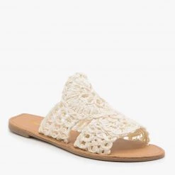 Boutique Simplified New Arrivals Crochet Raffia Sandals
